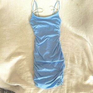 Light Blue Glitter Homecoming dress